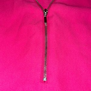 🌸 Bright Pink 🌸 INC Zzzipper blouse